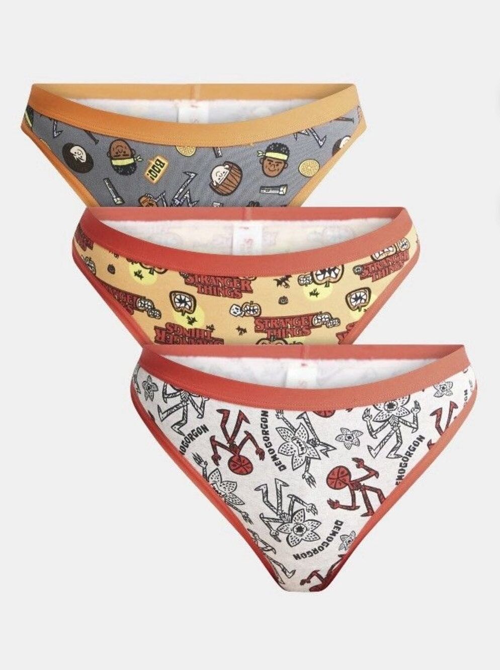 Stranger Things 3 Pack Thongs Size 2XL